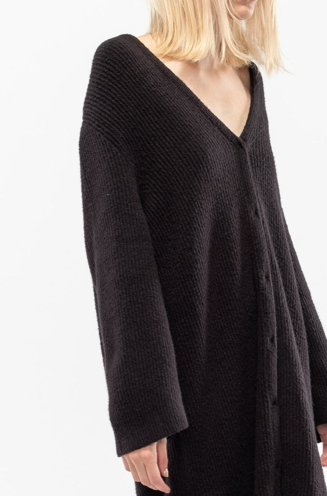 Long Ribbed Cardigan