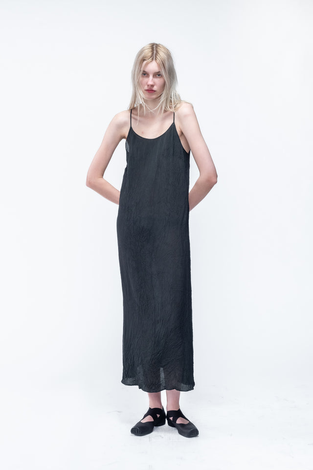 ANAYA BLACK CRINKLE DRESS