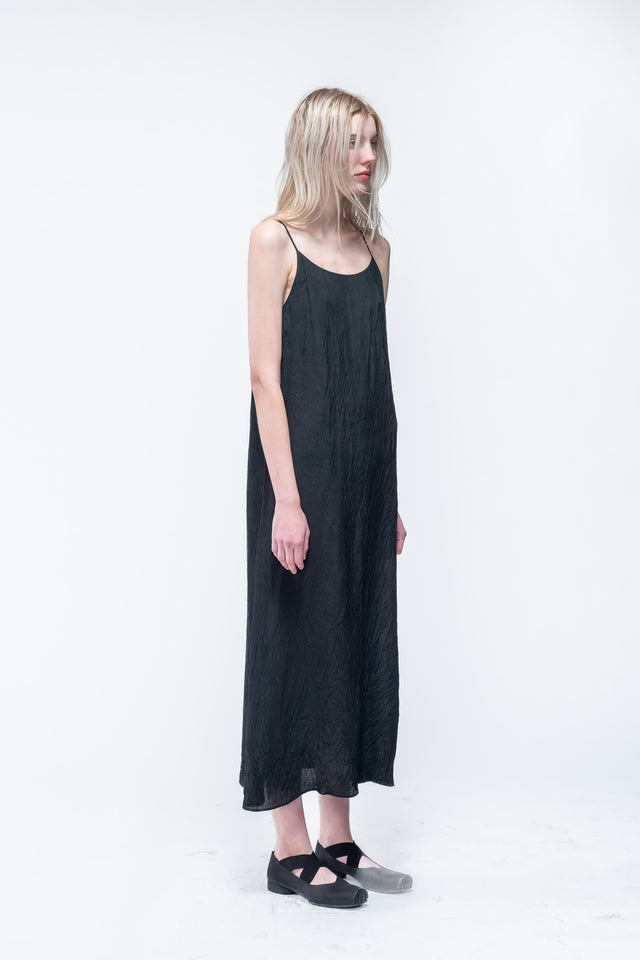 ANAYA BLACK CRINKLE DRESS