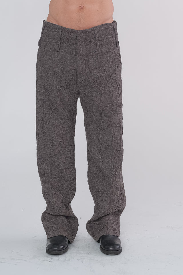 Wrinkled Wool Trouser