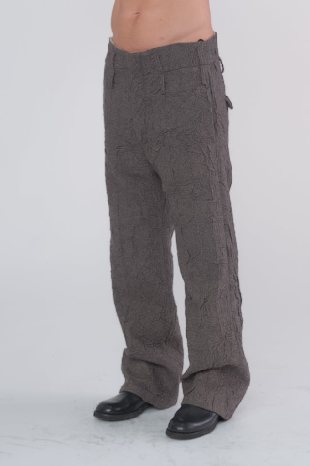 Wrinkled Wool Trouser