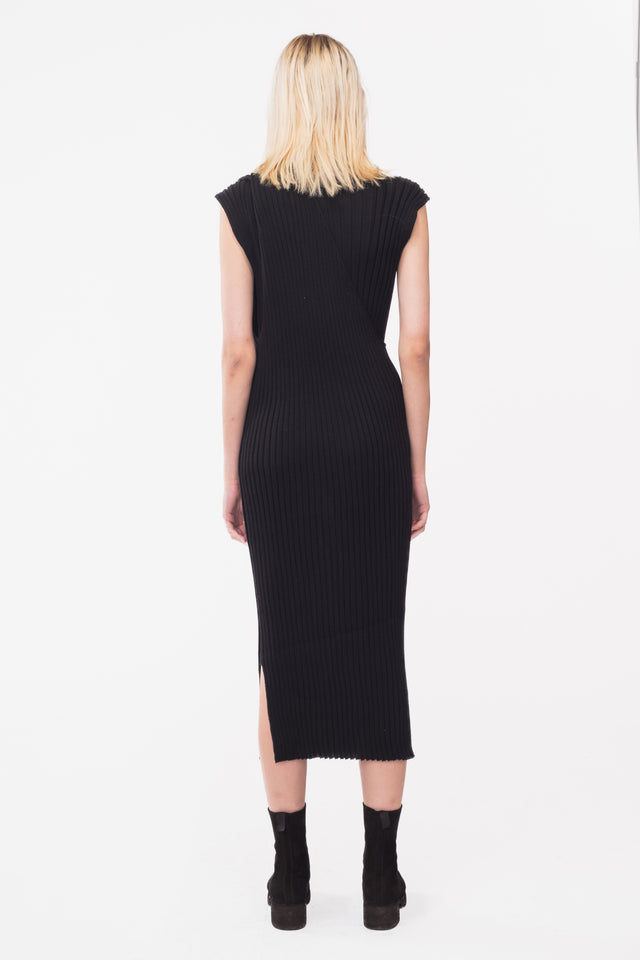 Wool Stripe Knit Dress