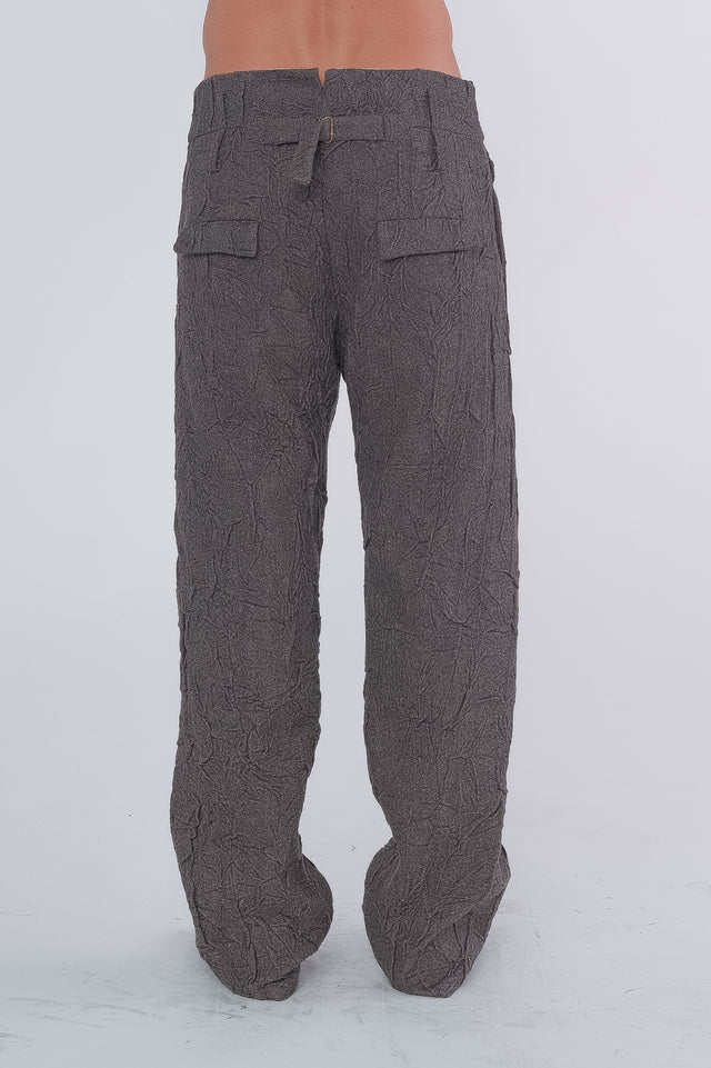 Wrinkled Wool Trouser