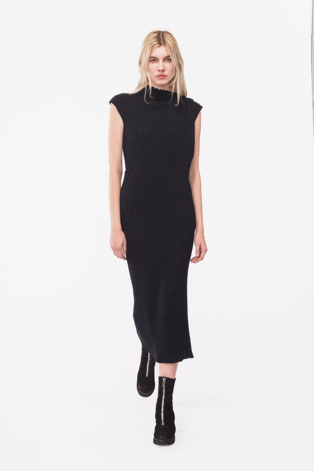 Wool Stripe Knit Dress