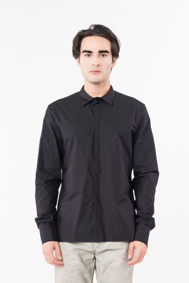 Hidden Buttonhole Shirt Black