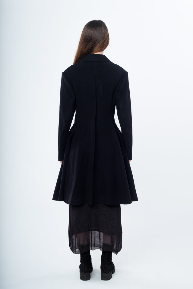 Paneled Flare Coat