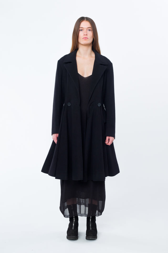 Paneled Flare Coat