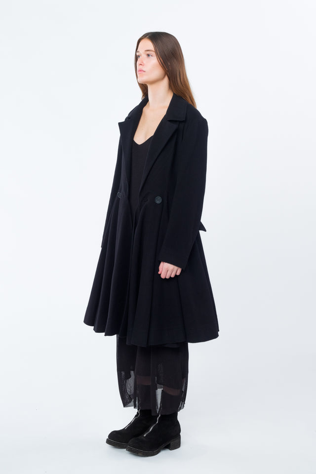 Paneled Flare Coat