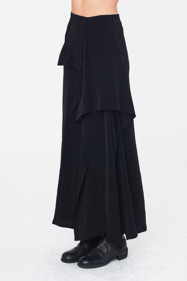 Draped High Waist Skirt
