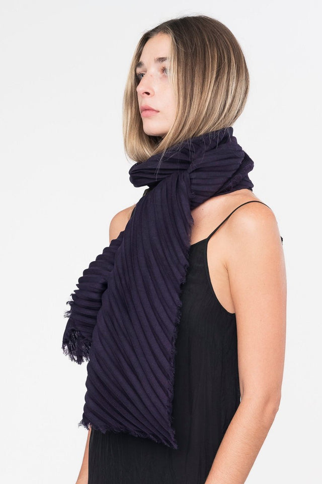 Silk Wool Pleats Stole