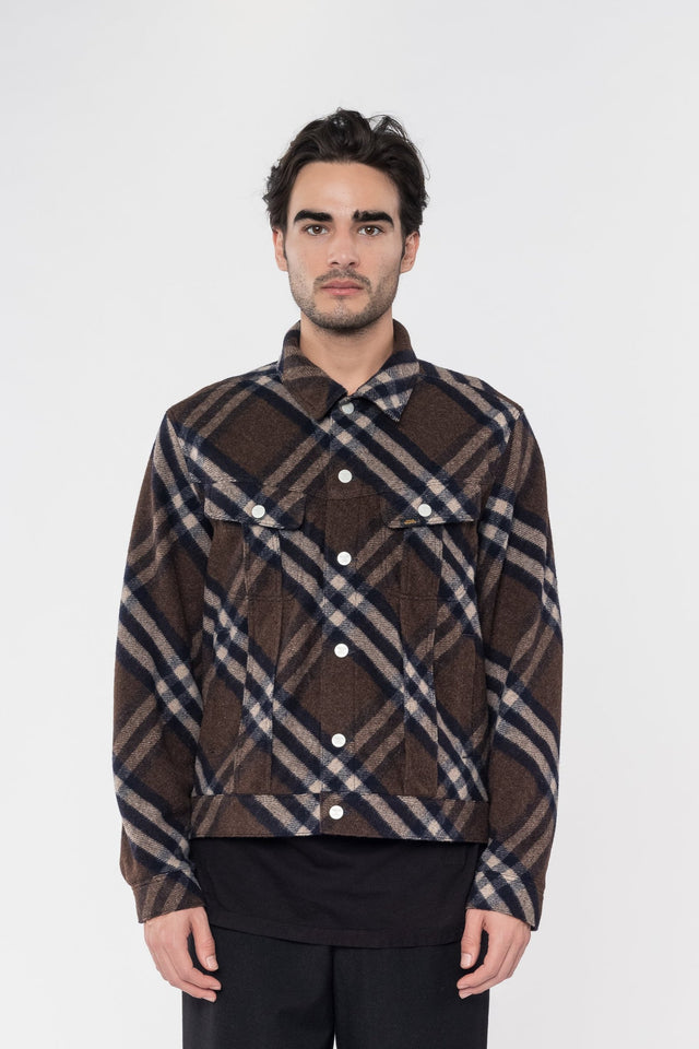 Brown Check Workwear Jacket