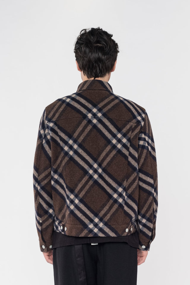Brown Check Workwear Jacket
