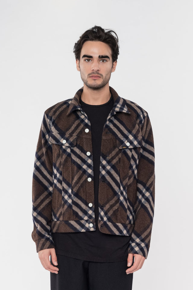 Brown Check Workwear Jacket