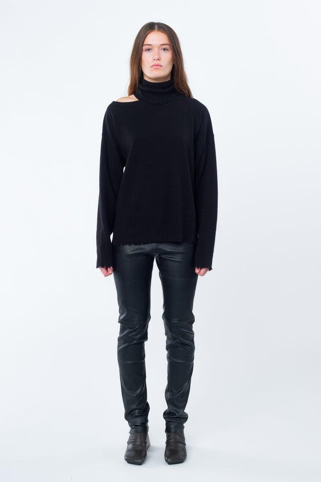 Black Leather Legging