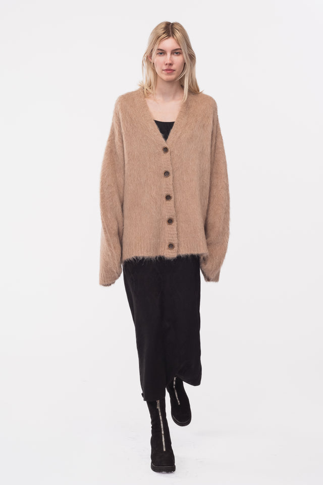 ALPACA CARDIGAN TAN