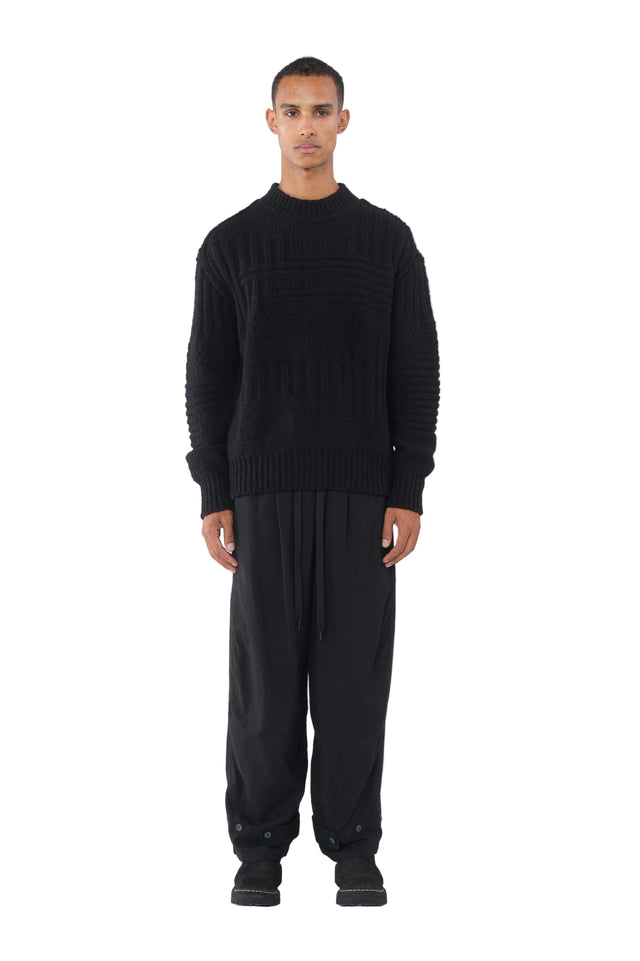 Garment Dyed Wide Trouser