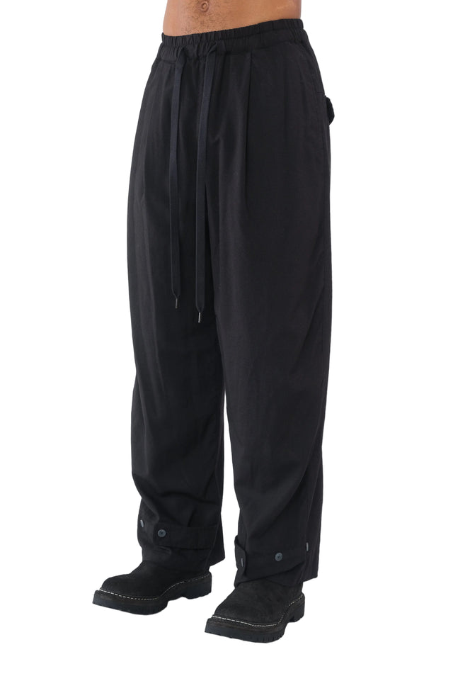 Garment Dyed Wide Trouser