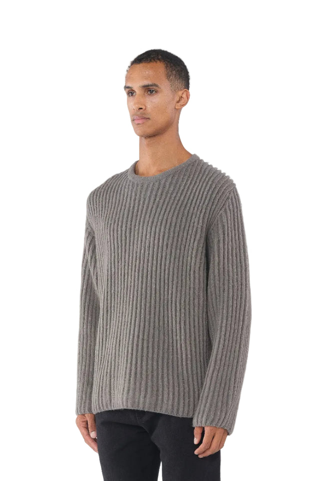 Crew Neck Carded Rib Pullover