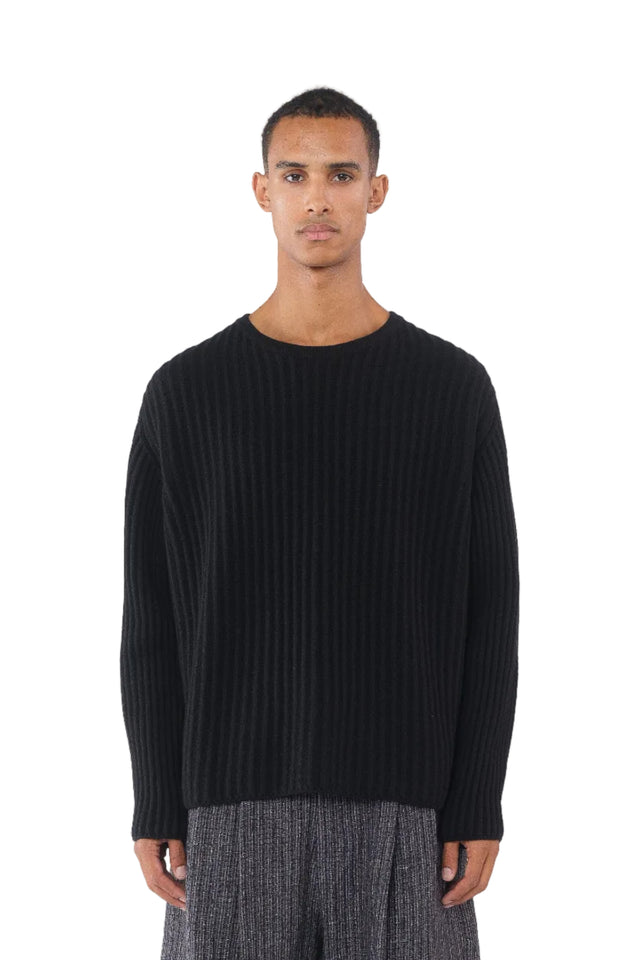 Crew Neck Rib Pullover
