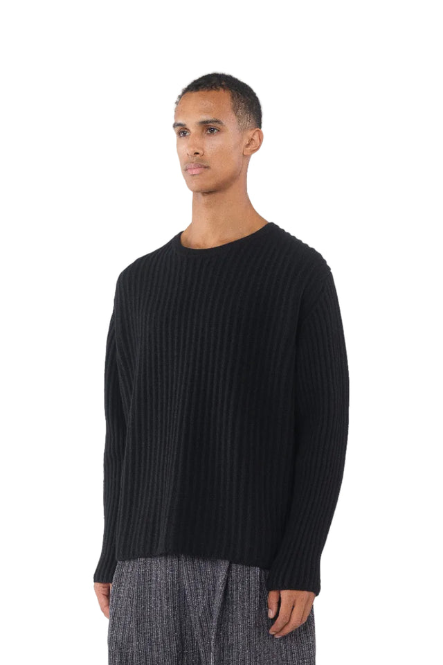 Crew Neck Rib Pullover