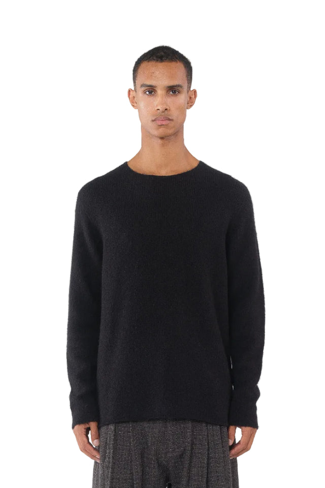 Arched Shoulder Crewneck Sweater