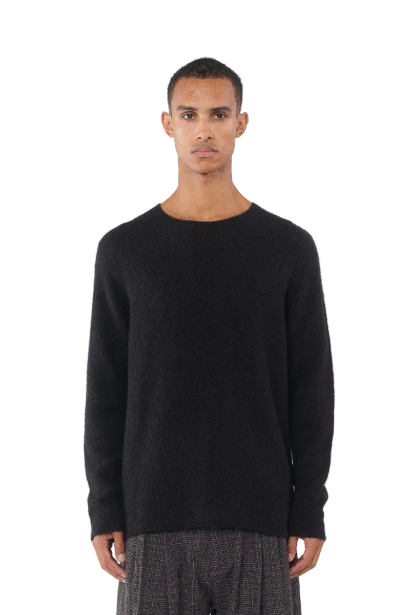 Arched Shoulder Crewneck Sweater