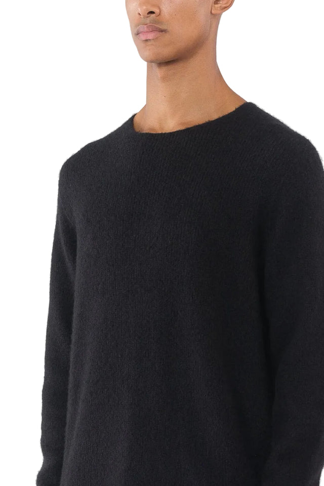 Arched Shoulder Crewneck Sweater