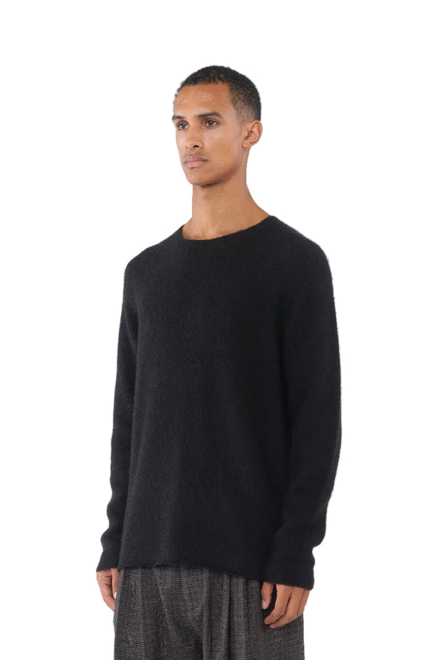 Arched Shoulder Crewneck Sweater