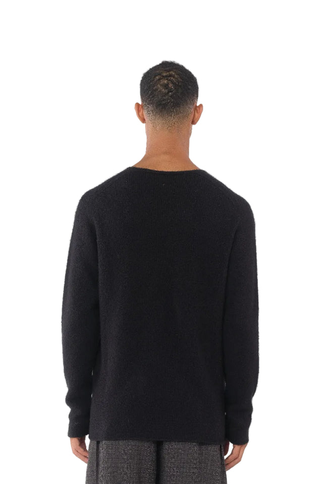 Arched Shoulder Crewneck Sweater