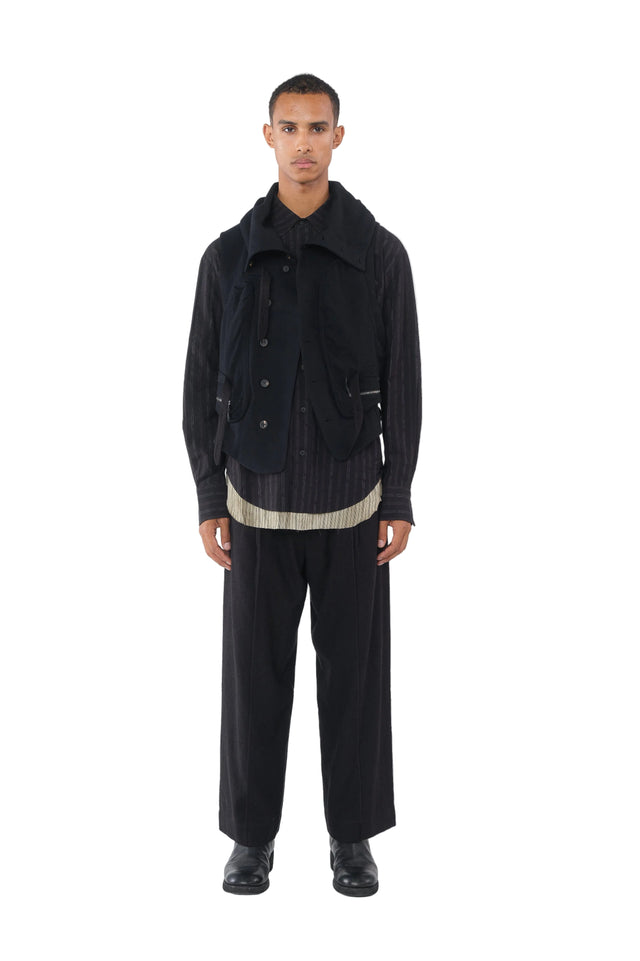 Pleated Straight Leg Trouser