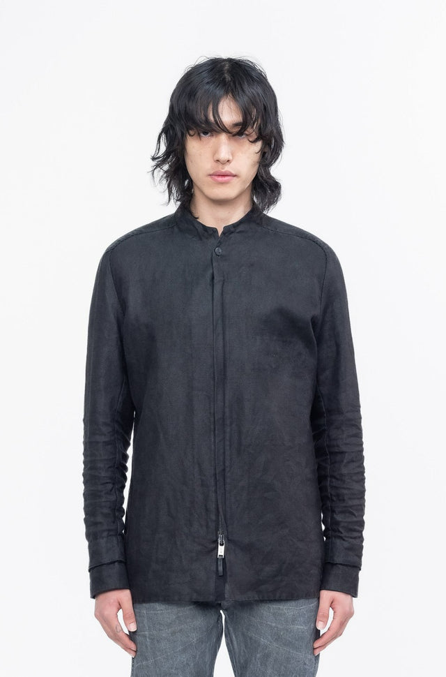 shirt z. p. - black heavy linen