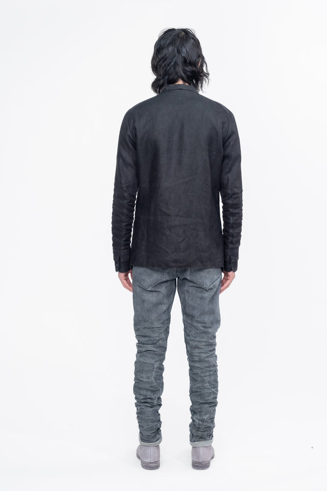 shirt z. p. - black heavy linen