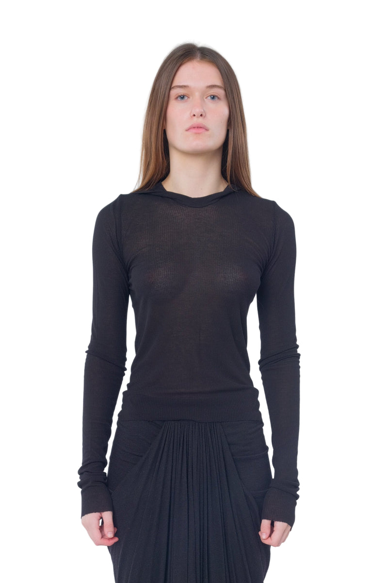 Cropped Rib Knit Tee