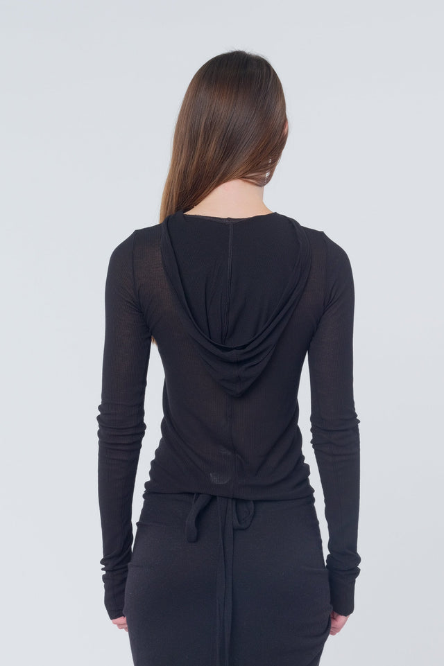 Cropped Rib Knit Tee