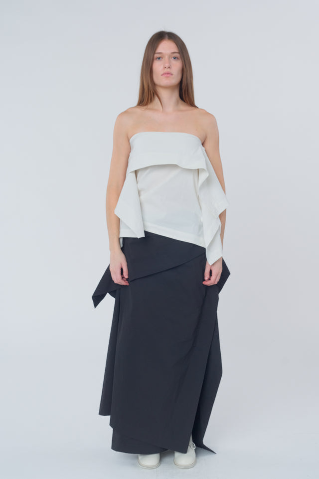 White Collapsing Sculpture Top