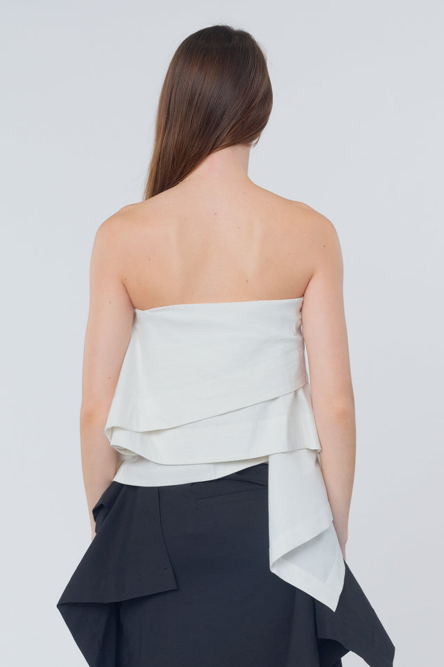 White Collapsing Sculpture Top