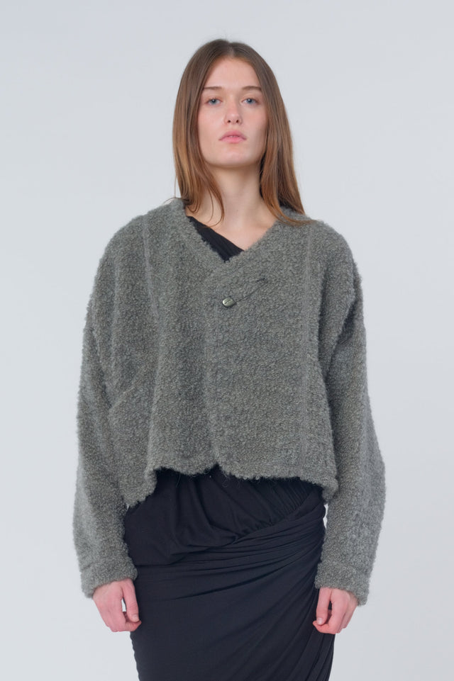 Raw Wool Loop Yarn Jacket