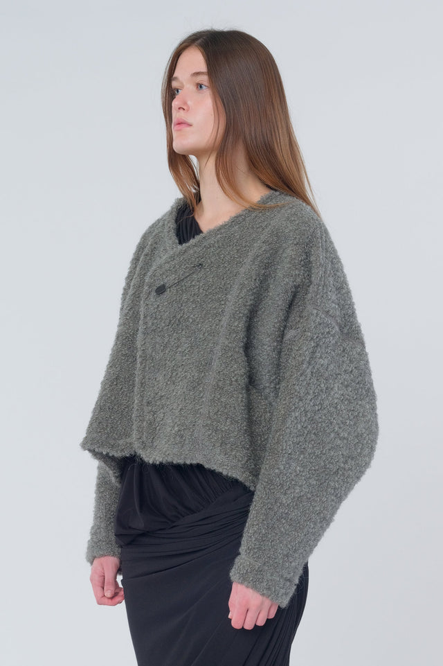 Raw Wool Loop Yarn Jacket