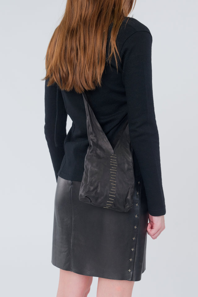 Silver Staple Mini Tote