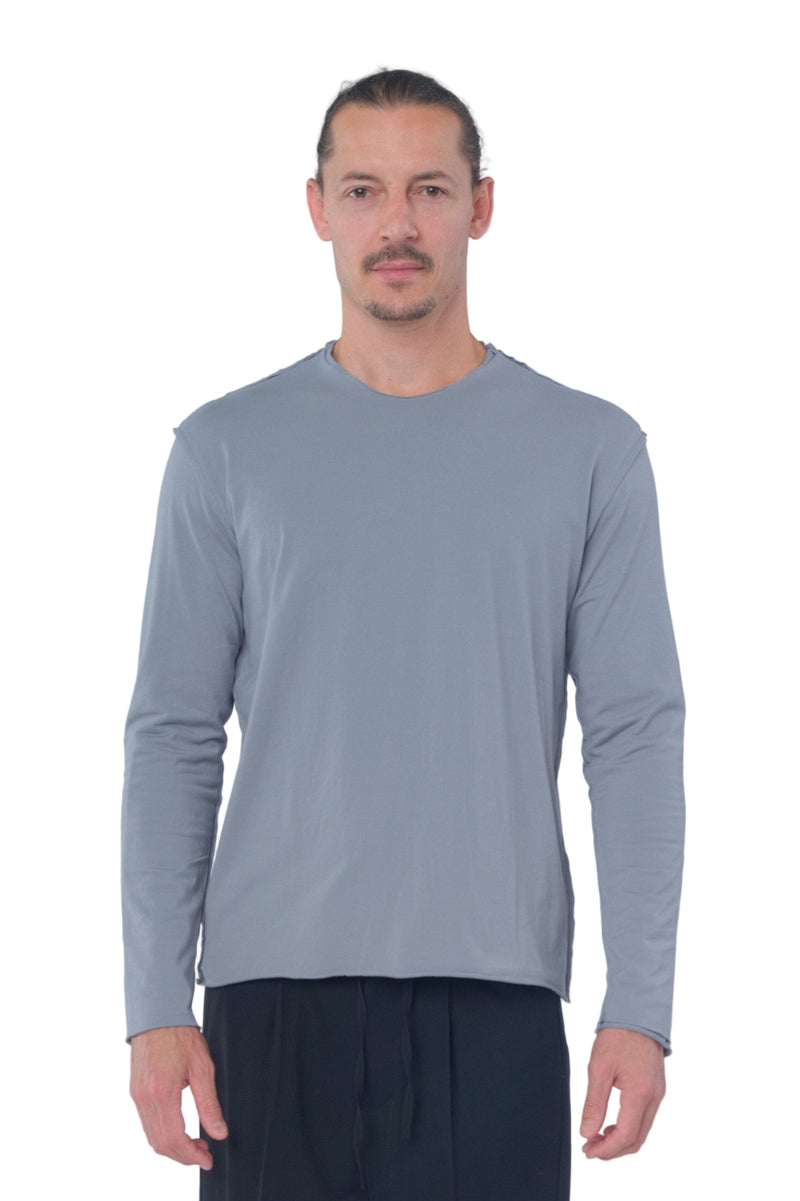 Light Grey LS Crewneck Tee