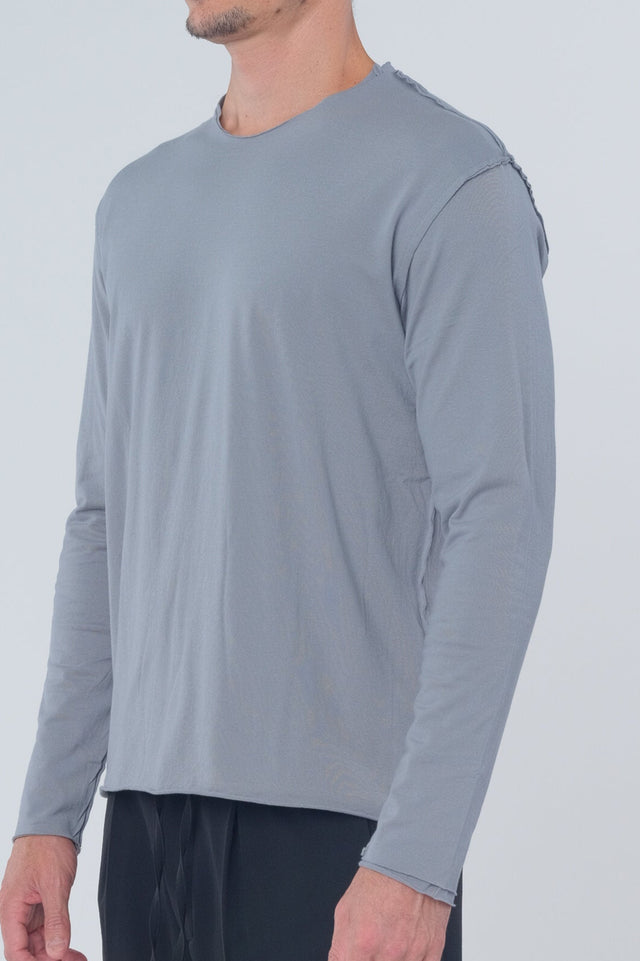Light Grey LS Crewneck Tee