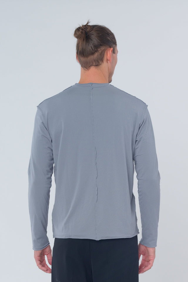 Light Grey LS Crewneck Tee