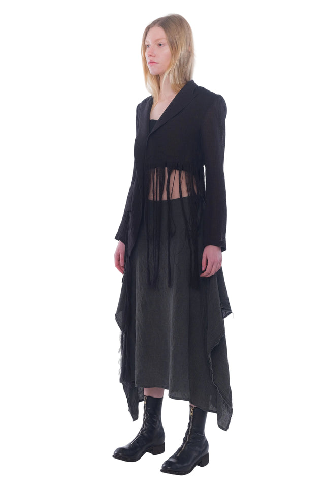 Hem Line Fringe Jacket