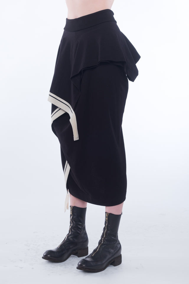 Unbalanced Jersey Skirt