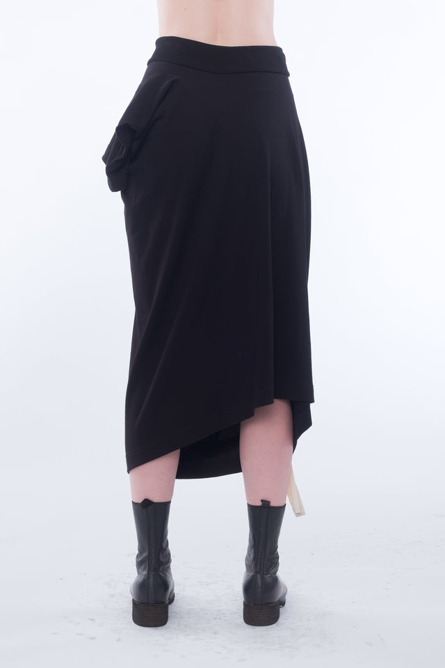 Unbalanced Jersey Skirt