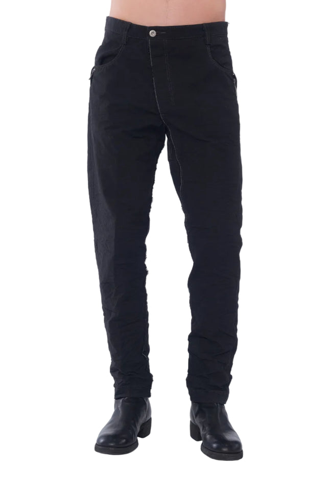 Black Displacement Jeans