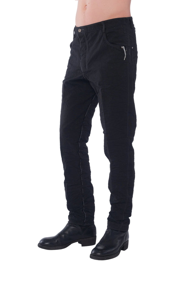 Black Displacement Jeans