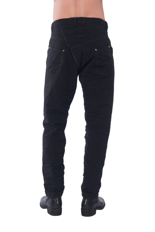 Black Displacement Jeans