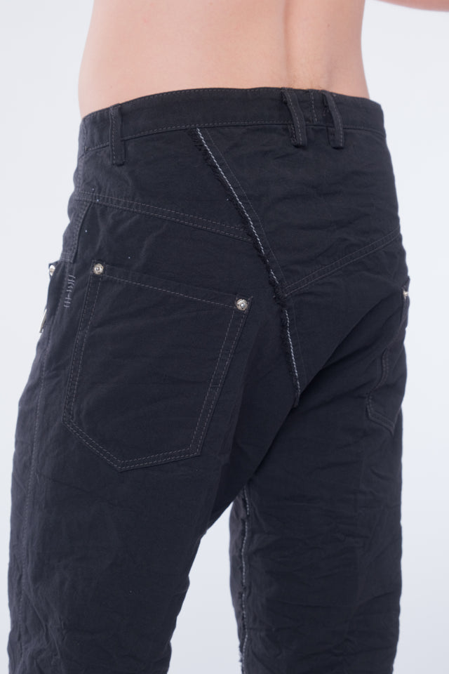 Black Displacement Jeans