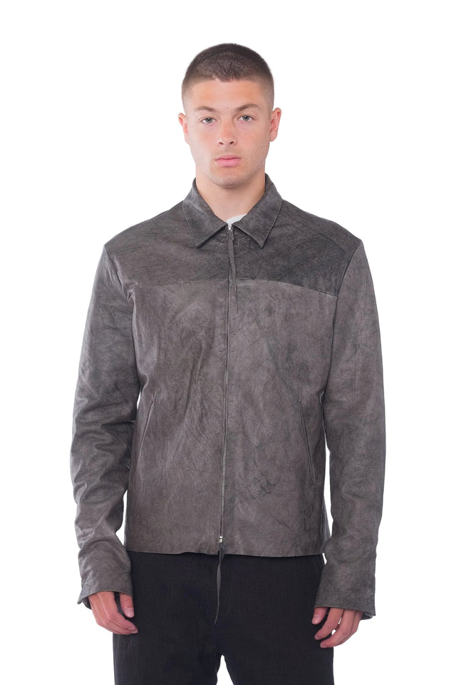 Zipped Lamb Trucker Jacket